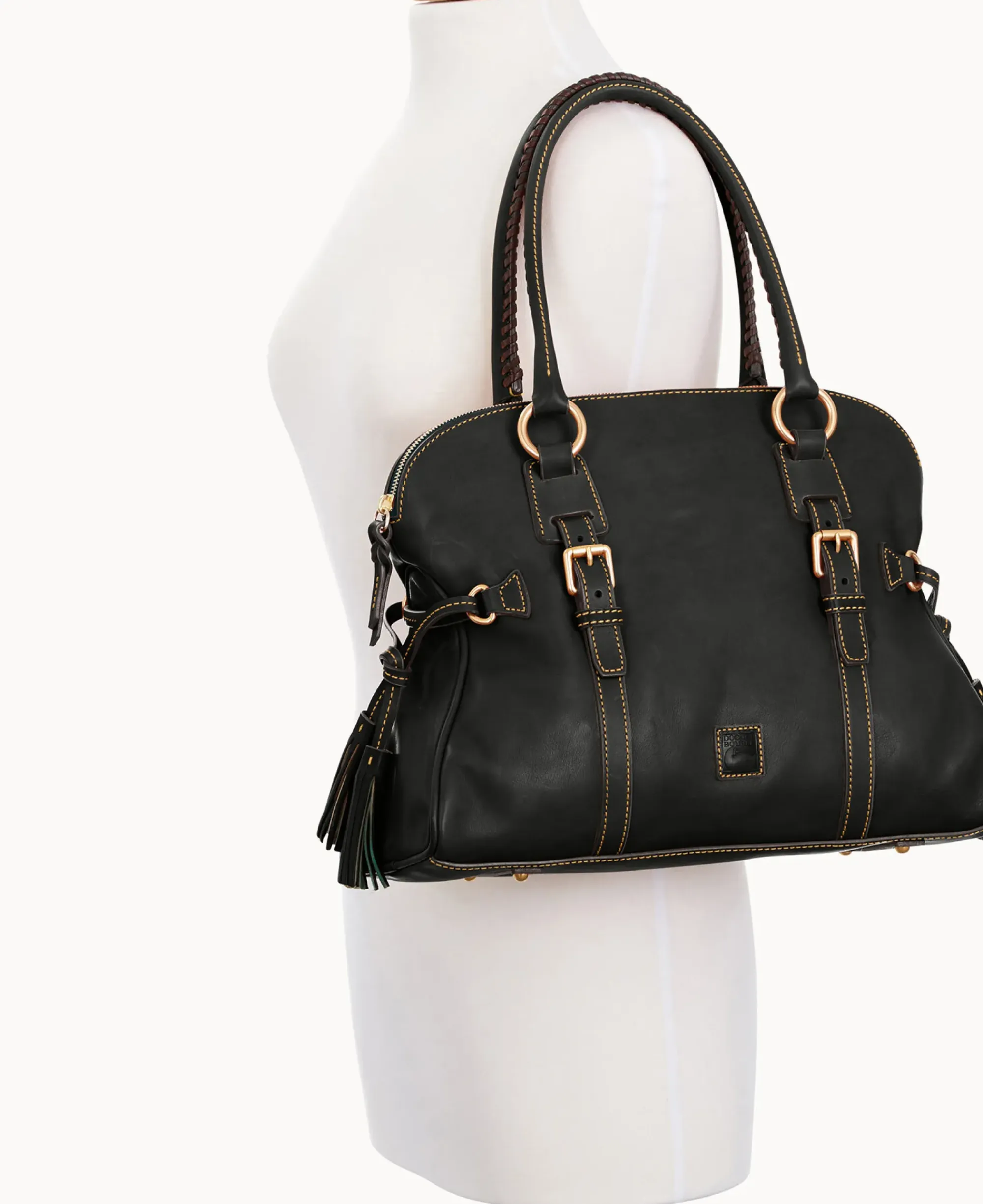 Dooney & Bourke The Florentine Collection|Picnic in the Park<Florentine Domed Buckle Satchel Black Black