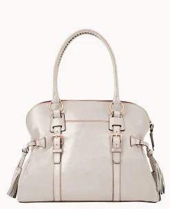 Dooney & Bourke The Florentine Collection|Picnic in the Park<Florentine Domed Buckle Satchel Ecru
