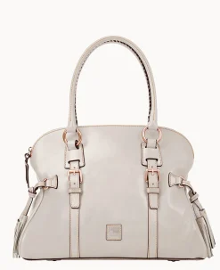 Dooney & Bourke The Florentine Collection|Picnic in the Park<Florentine Domed Buckle Satchel Ecru