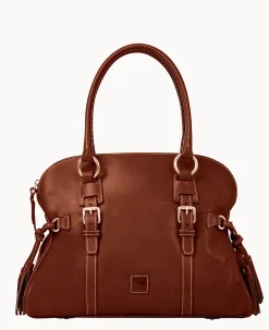 Dooney & Bourke The Florentine Collection|Picnic in the Park<Florentine Domed Buckle Satchel Chestnut