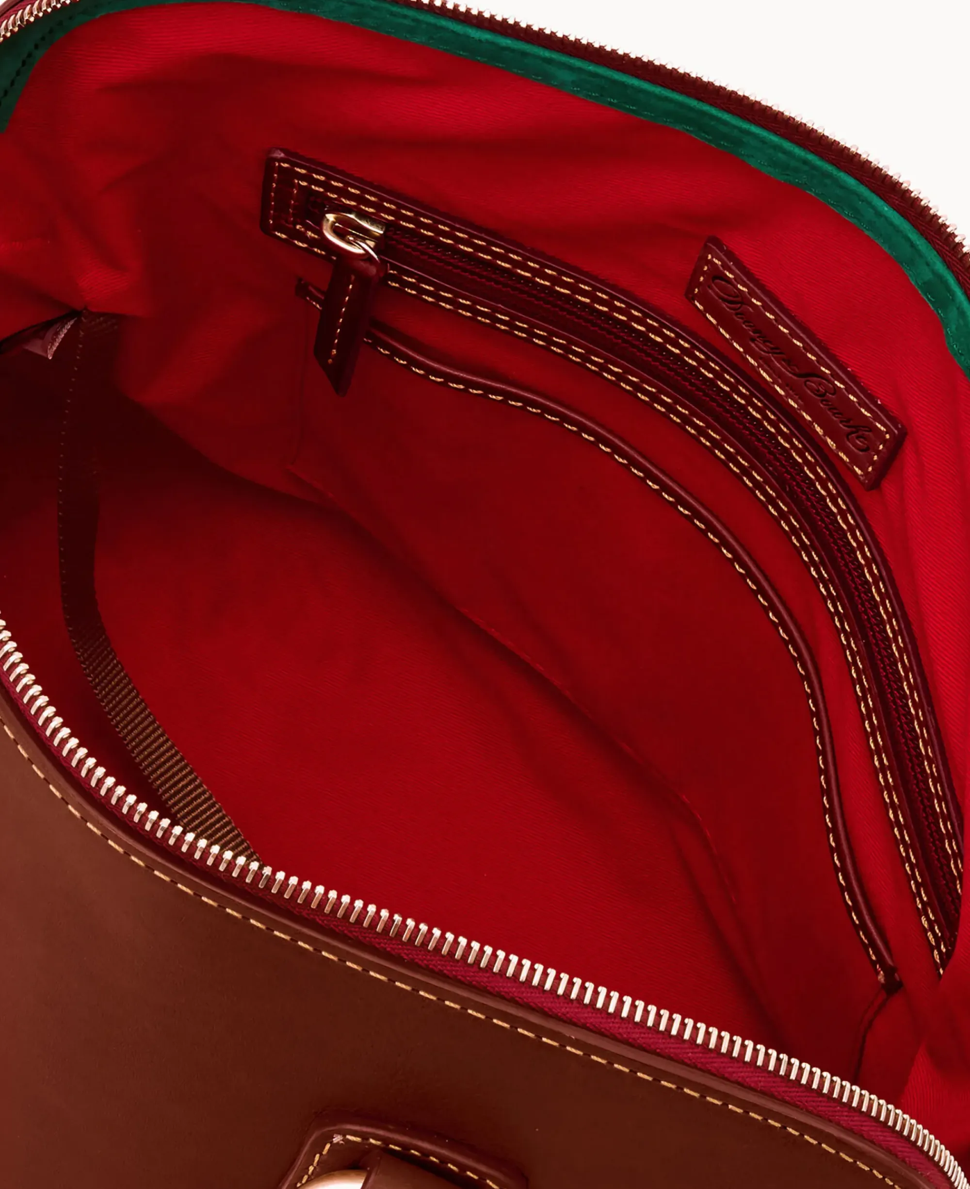 Dooney & Bourke The Florentine Collection|Picnic in the Park<Florentine Domed Buckle Satchel Chestnut