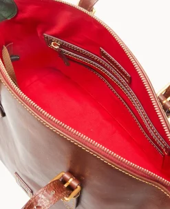 Dooney & Bourke The Florentine Collection|Picnic in the Park<Florentine Domed Satchel Chestnut