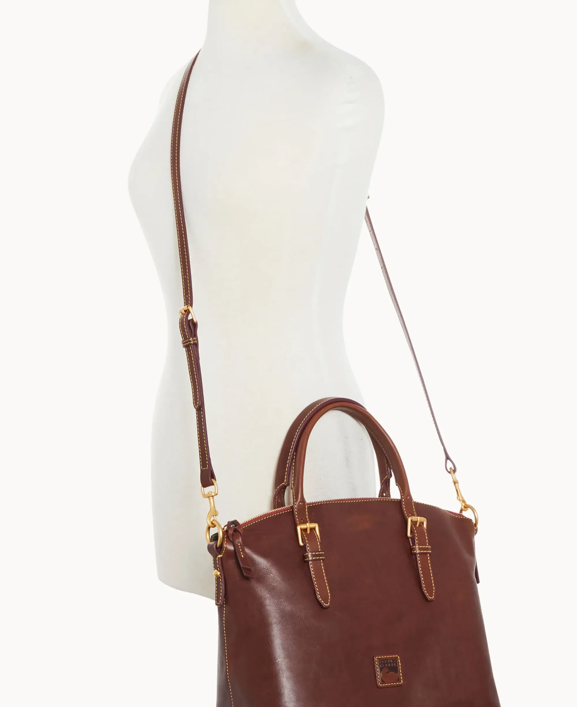 Dooney & Bourke The Florentine Collection|Picnic in the Park<Florentine Domed Satchel Chestnut
