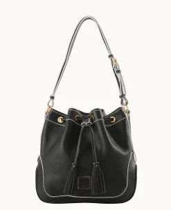 Dooney & Bourke The Florentine Collection|Smooth Leather<Florentine Drawstring Black