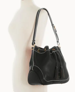Dooney & Bourke The Florentine Collection|Smooth Leather<Florentine Drawstring Black