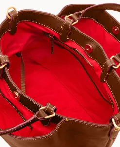 Dooney & Bourke The Florentine Collection|Picnic in the Park<Florentine Large Barlow Chestnut