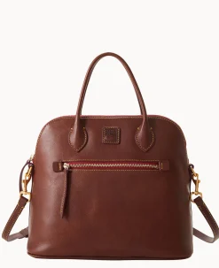 Dooney & Bourke The Florentine Collection|Picnic in the Park<Florentine Large Domed Satchel Chestnut