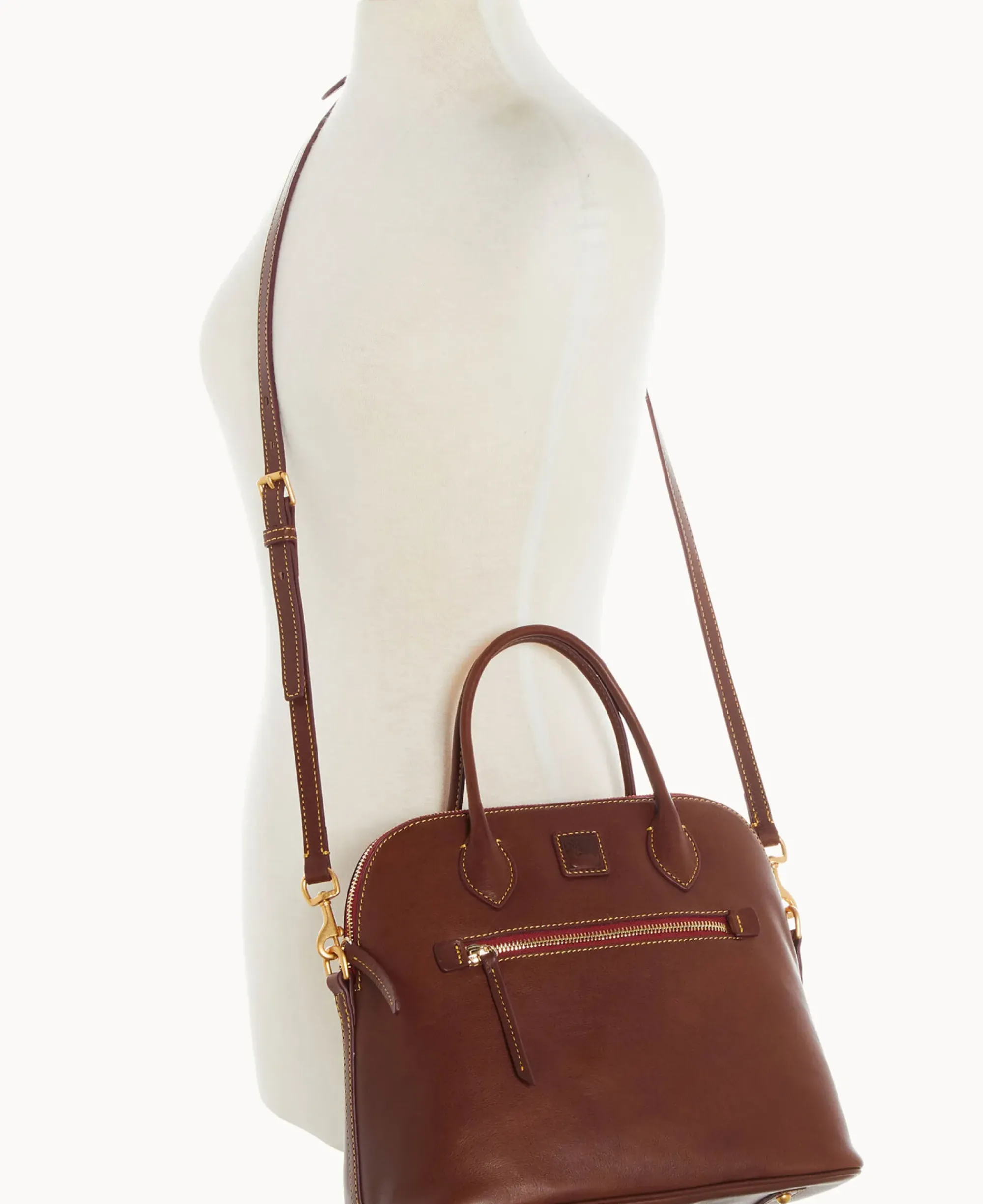 Dooney & Bourke The Florentine Collection|Picnic in the Park<Florentine Large Domed Satchel Chestnut