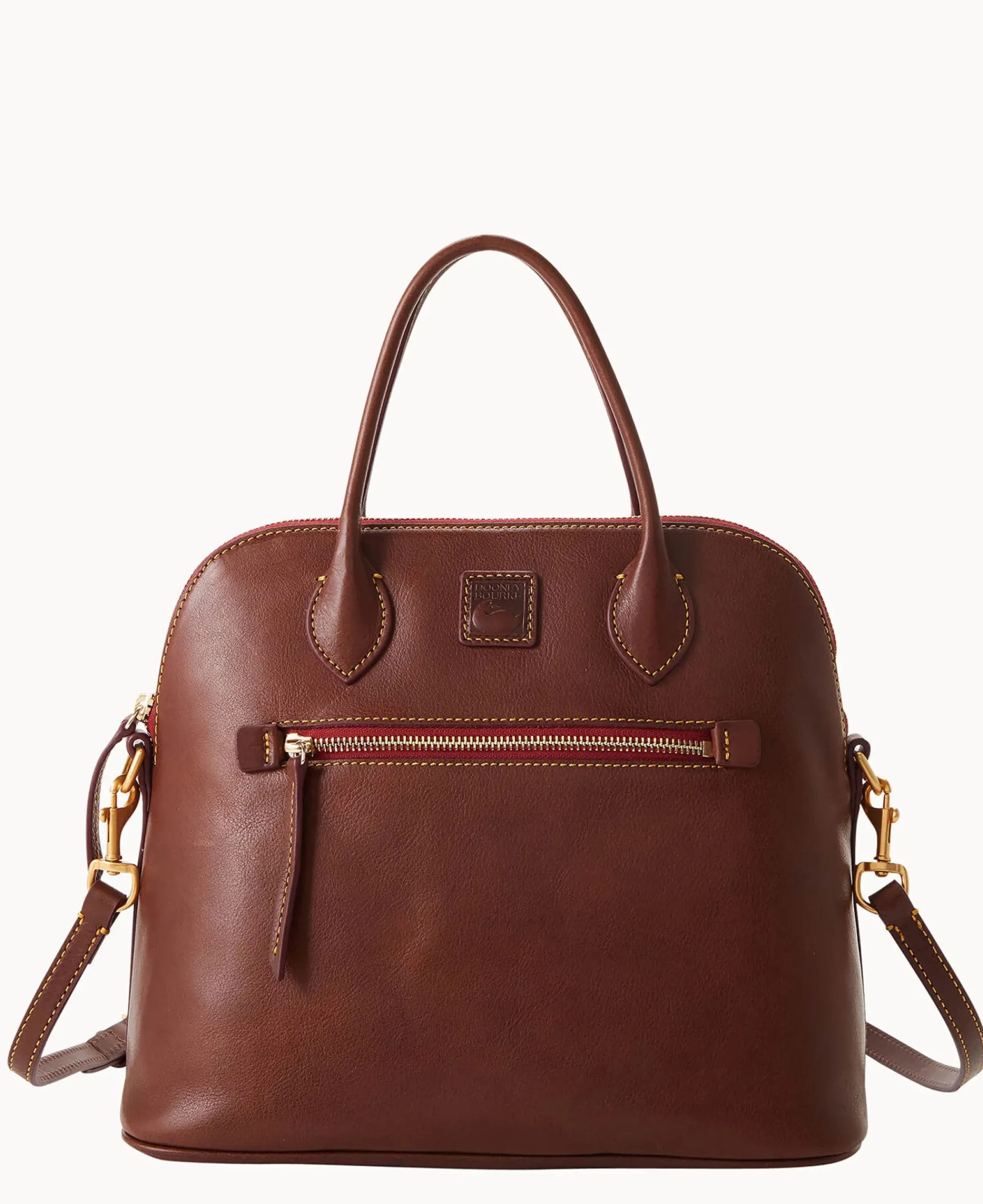 Dooney & Bourke The Florentine Collection|Picnic in the Park<Florentine Large Domed Satchel Chestnut