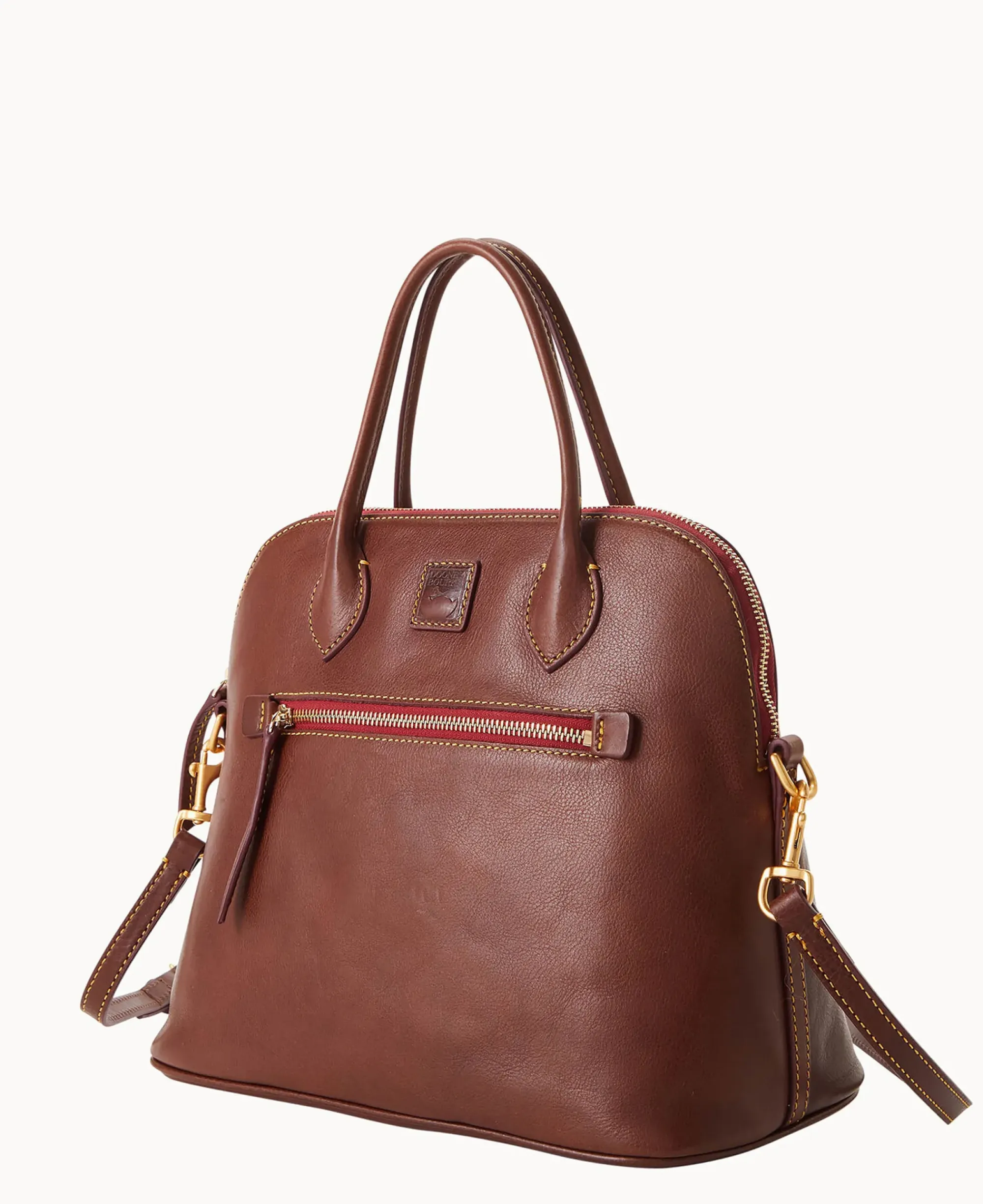 Dooney & Bourke The Florentine Collection|Picnic in the Park<Florentine Large Domed Satchel Chestnut