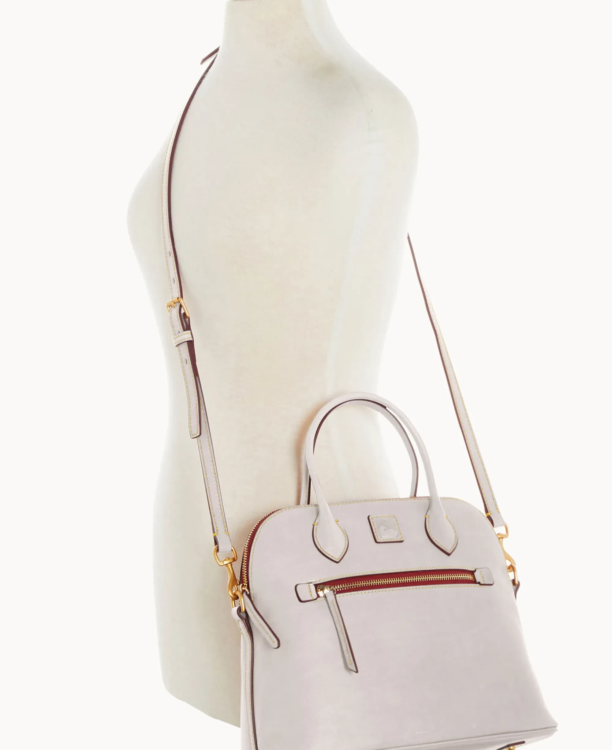 Dooney & Bourke The Florentine Collection|Picnic in the Park<Florentine Large Domed Satchel Ecru