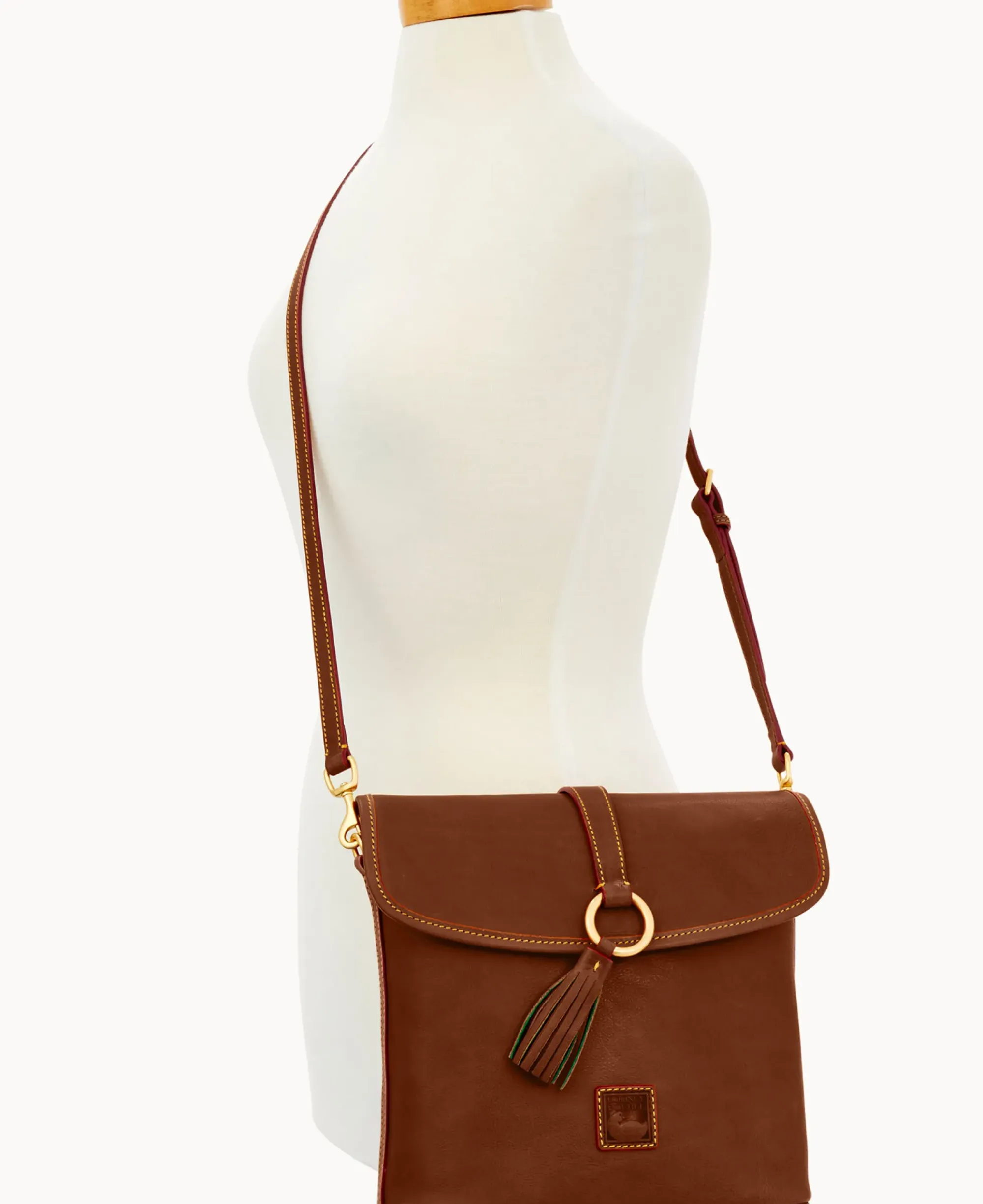 Dooney & Bourke The Florentine Collection|Smooth Leather<Florentine Large Dottie Crossbody Chestnut