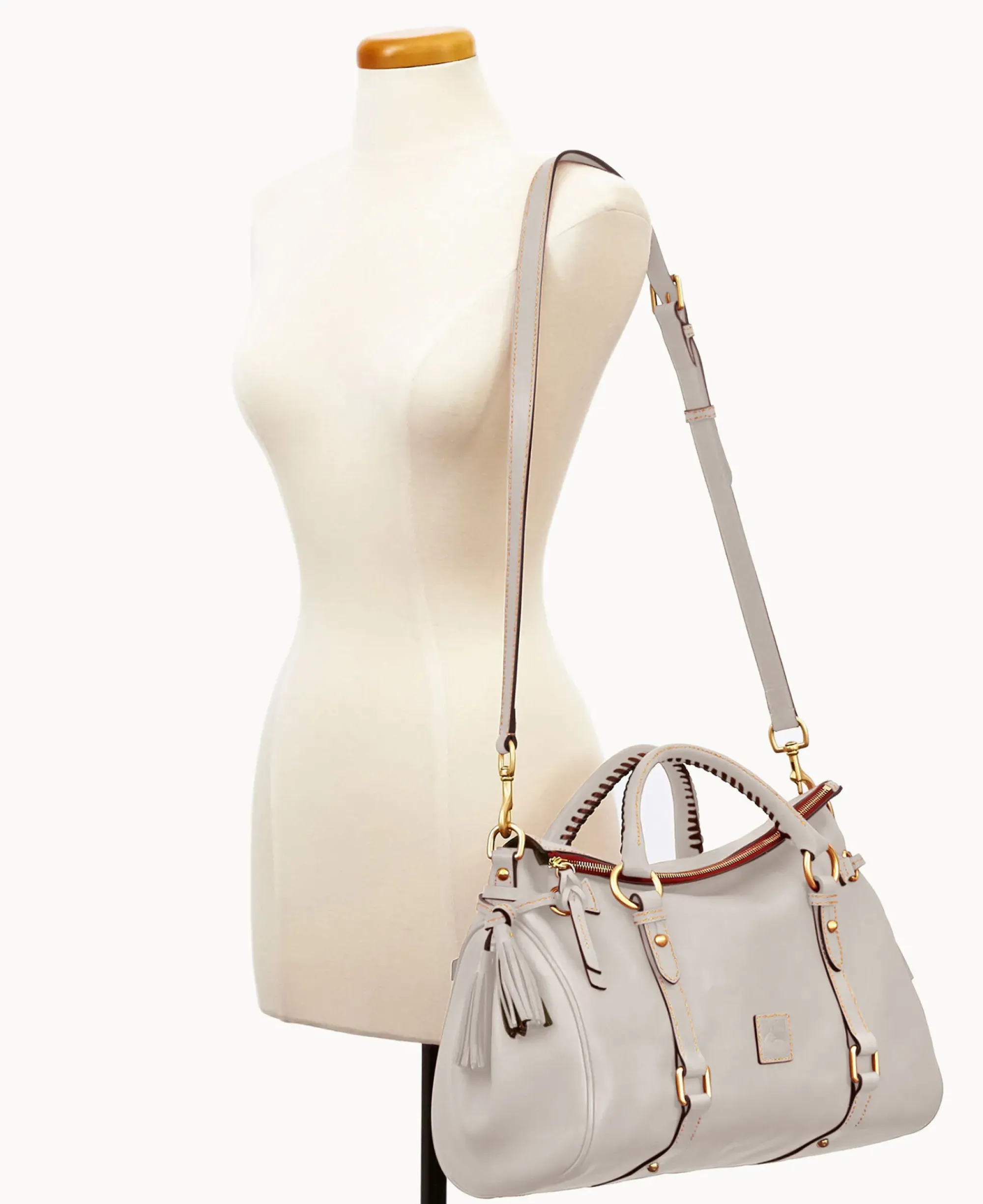 Dooney & Bourke The Florentine Collection|Ready For the Getaway<Florentine Large Satchel Ecru