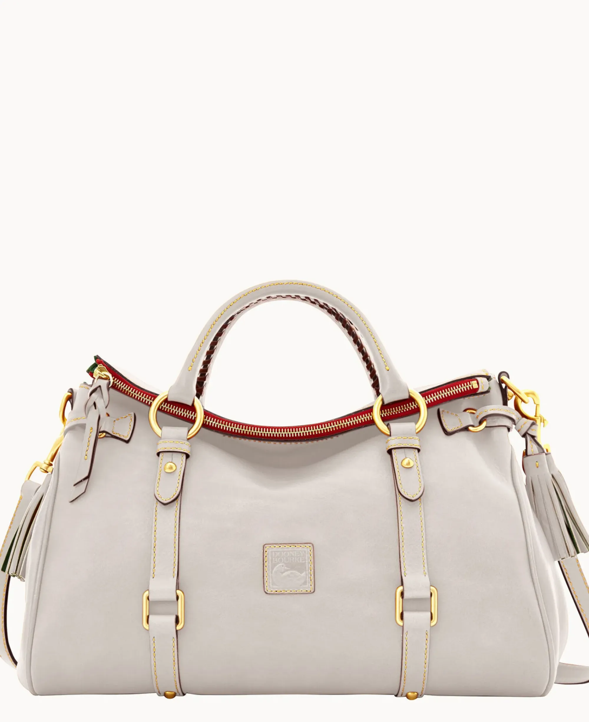 Dooney & Bourke The Florentine Collection|Ready For the Getaway<Florentine Large Satchel Ecru