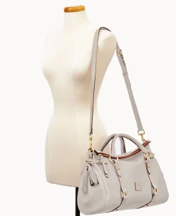 Dooney & Bourke The Florentine Collection|Ready For the Getaway<Florentine Large Satchel Ecru