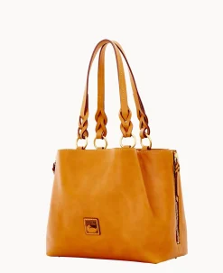 Dooney & Bourke The Florentine Collection|Picnic in the Park<Florentine Large Zip Barlow Natural