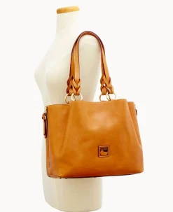Dooney & Bourke The Florentine Collection|Picnic in the Park<Florentine Large Zip Barlow Natural