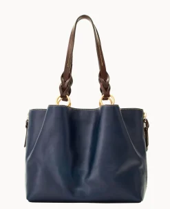 Dooney & Bourke The Florentine Collection|Picnic in the Park<Florentine Large Zip Barlow Navy
