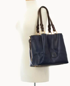 Dooney & Bourke The Florentine Collection|Picnic in the Park<Florentine Large Zip Barlow Navy