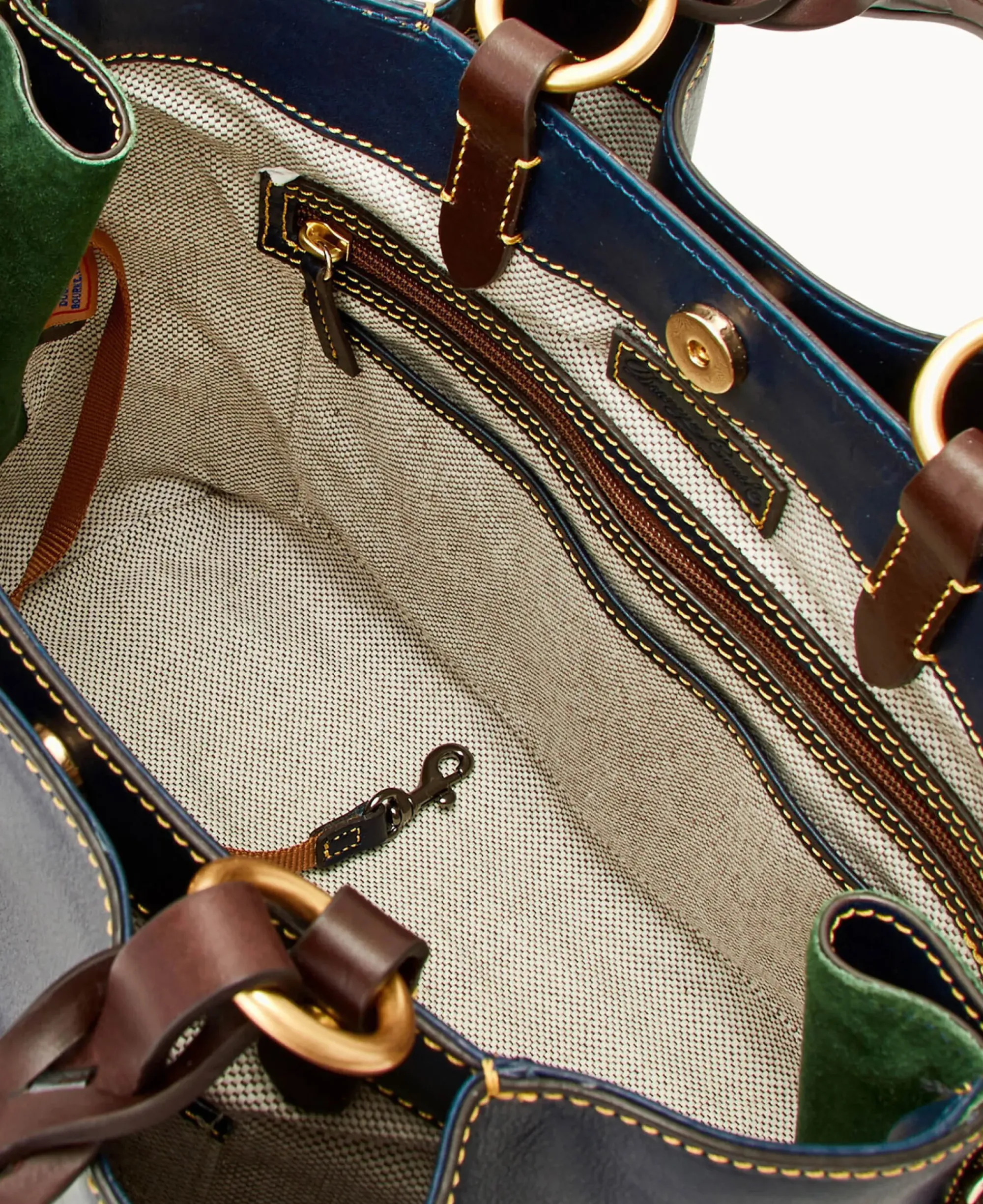 Dooney & Bourke The Florentine Collection|Picnic in the Park<Florentine Large Zip Barlow Navy