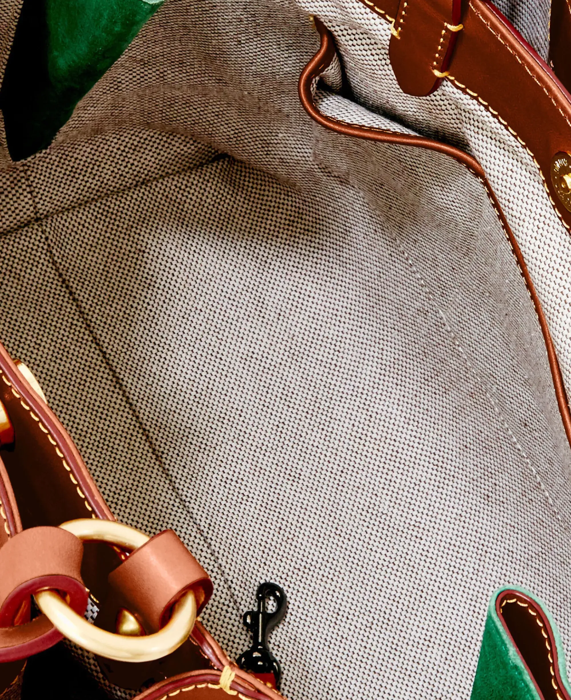 Dooney & Bourke The Florentine Collection|Picnic in the Park<Florentine Large Zip Barlow Chestnut