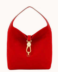Dooney & Bourke The Florentine Collection|Ready For the Getaway<Florentine Logo Lock Shoulder Bag Red