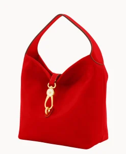 Dooney & Bourke The Florentine Collection|Ready For the Getaway<Florentine Logo Lock Shoulder Bag Red