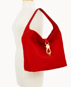 Dooney & Bourke The Florentine Collection|Ready For the Getaway<Florentine Logo Lock Shoulder Bag Red