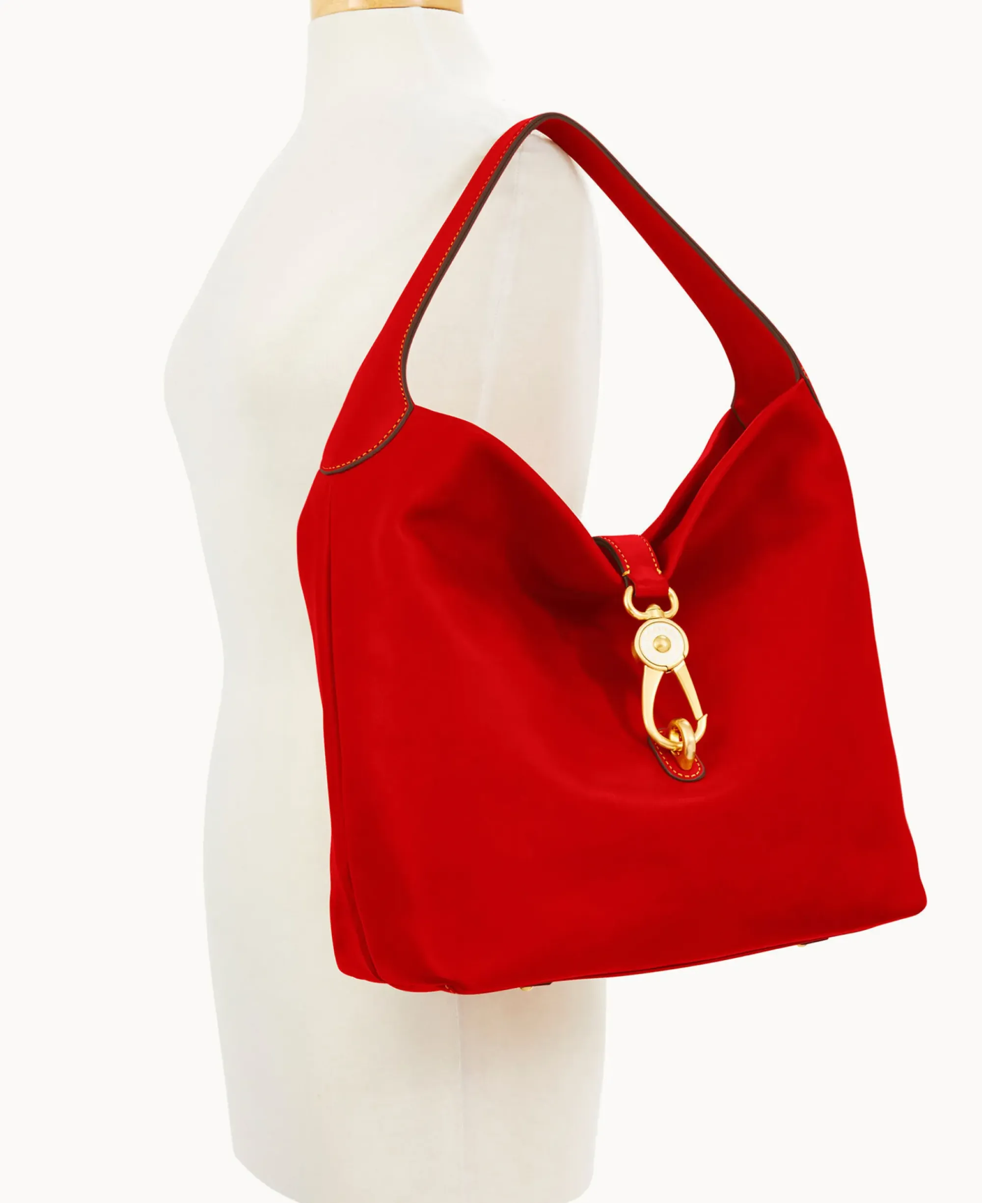 Dooney & Bourke The Florentine Collection|Ready For the Getaway<Florentine Logo Lock Shoulder Bag Red