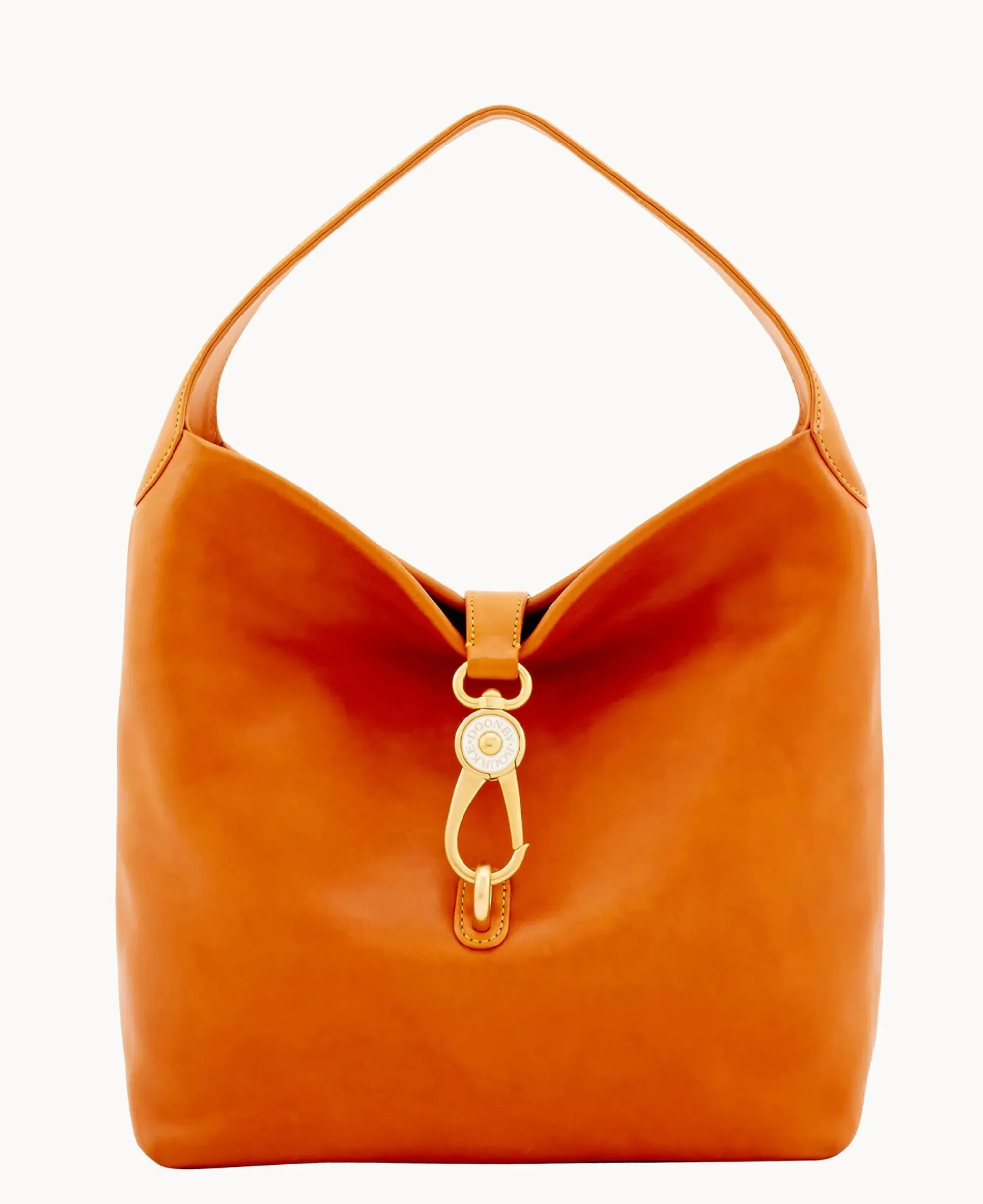 Dooney & Bourke The Florentine Collection|Ready For the Getaway<Florentine Logo Lock Shoulder Bag Natural