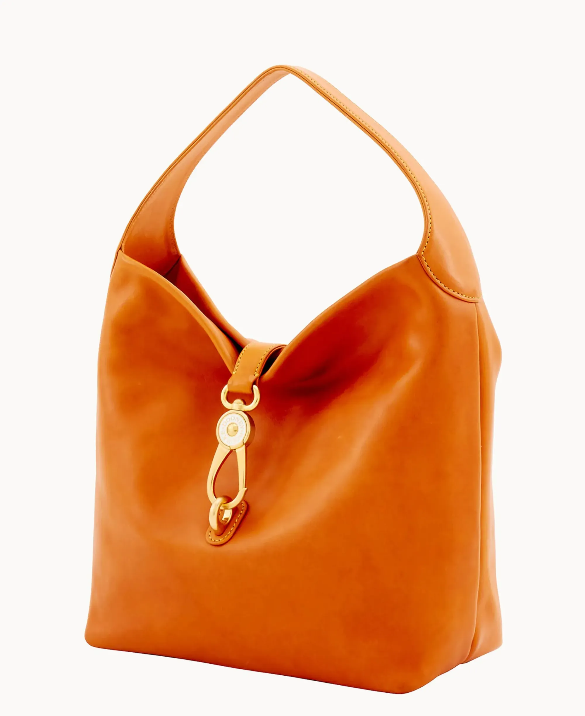 Dooney & Bourke The Florentine Collection|Ready For the Getaway<Florentine Logo Lock Shoulder Bag Natural