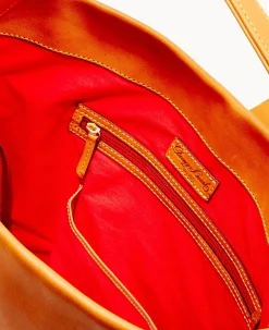 Dooney & Bourke The Florentine Collection|Ready For the Getaway<Florentine Logo Lock Shoulder Bag Natural