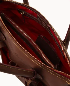 Dooney & Bourke The Florentine Collection|Picnic in the Park<Florentine Medium East West Satchel Chestnut