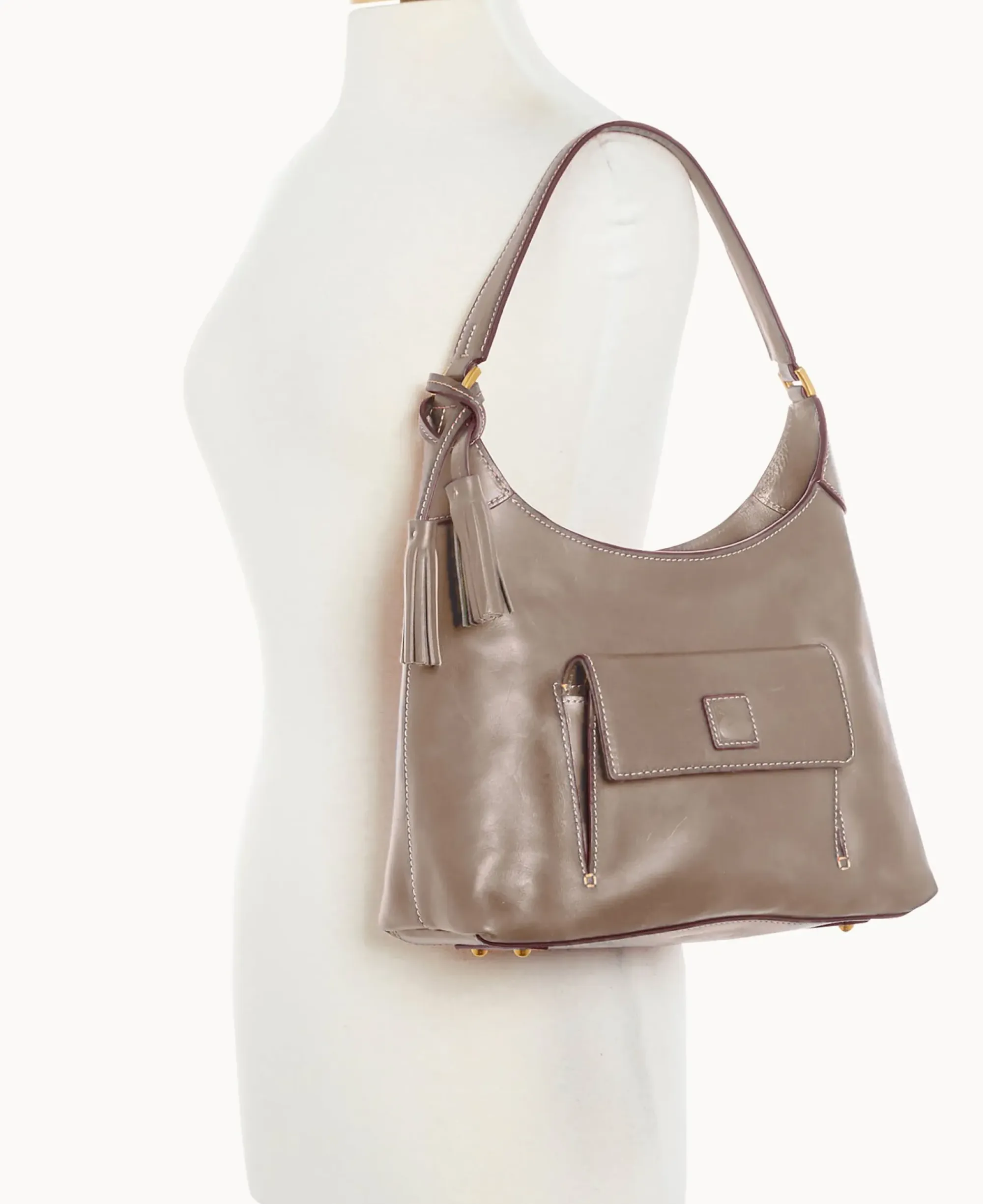 Dooney & Bourke The Florentine Collection|Picnic in the Park<Florentine Small Hobo Light Taupe