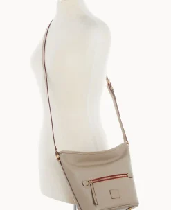 Dooney & Bourke The Florentine Collection|Ready For the Getaway<Florentine Zip Sac Light Taupe