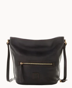 Dooney & Bourke The Florentine Collection|Ready For the Getaway<Florentine Zip Sac Black Black