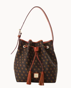 Dooney & Bourke The Gretta Collection|Picnic in the Park<Gretta Aimee Drawstring Brown Tmoro