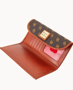 Dooney & Bourke The Gretta Collection|Grab and Go<Gretta Continental Clutch Brown Tmoro