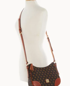 Dooney & Bourke The Gretta Collection|Printed Fabric<Gretta Crossbody Hobo Brown Tmoro