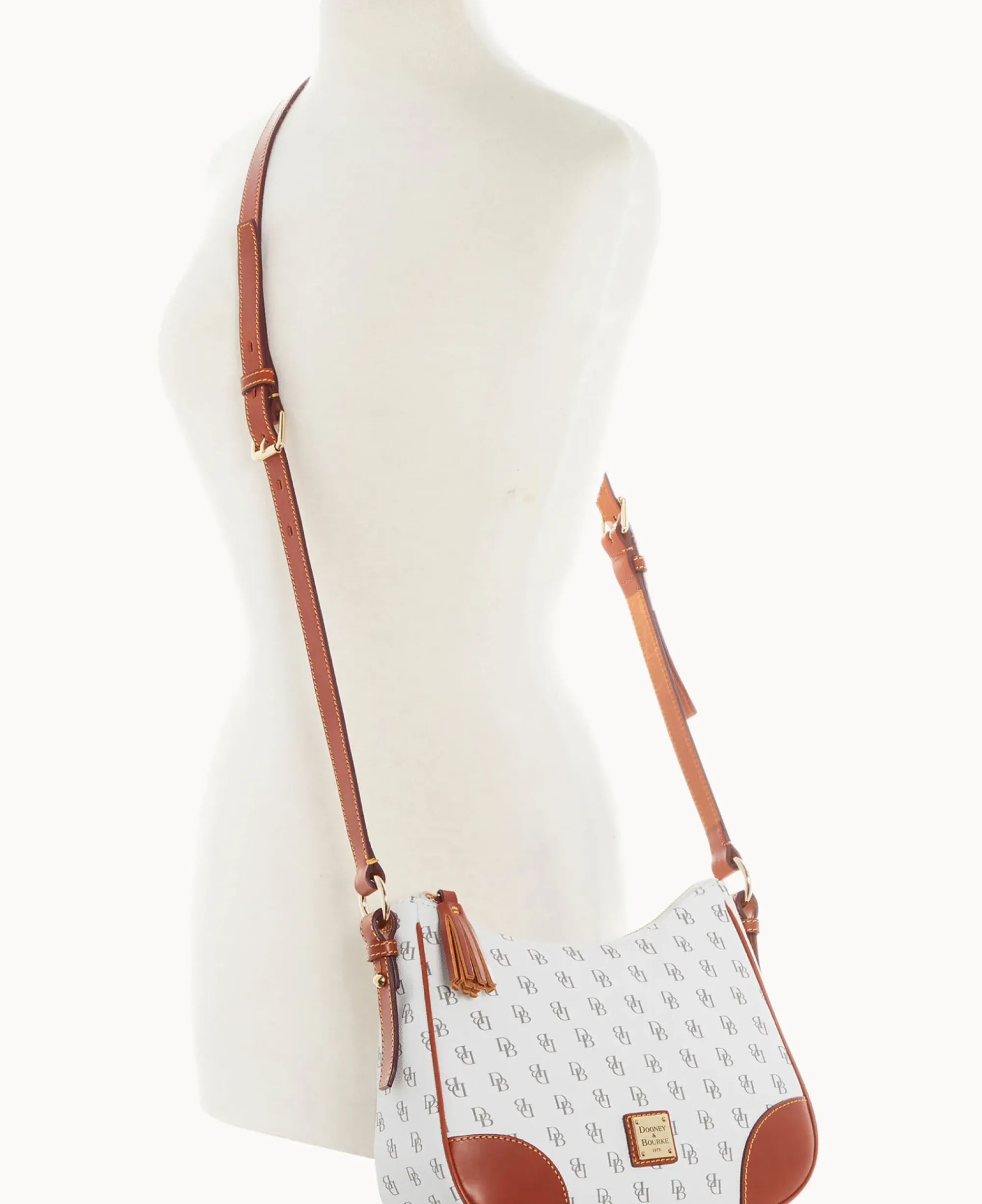 Dooney & Bourke The Gretta Collection|Printed Fabric<Gretta Crossbody Hobo Bone