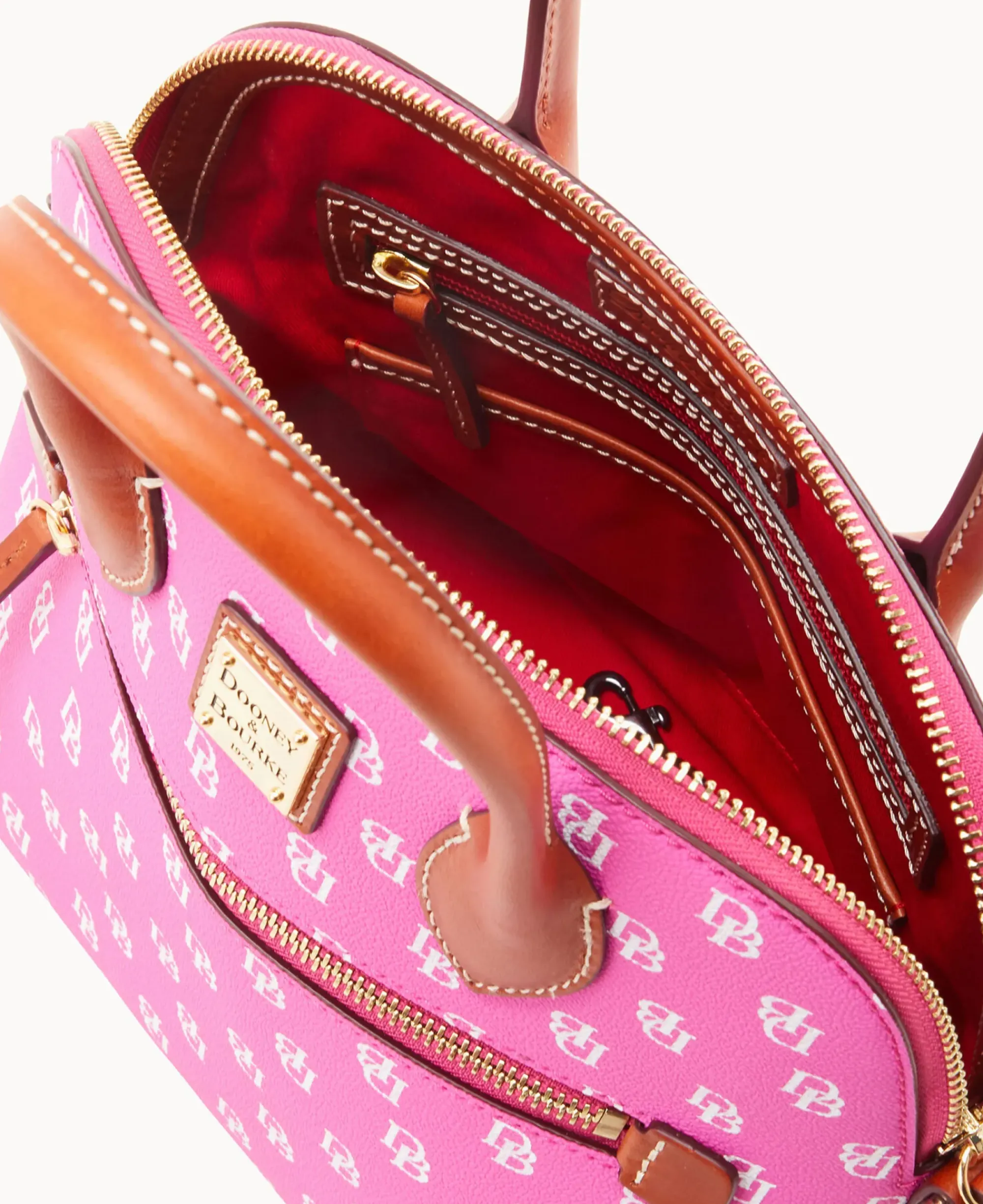 Dooney & Bourke The Gretta Collection|Ready For the Getaway<Gretta Domed Satchel Fuchsia