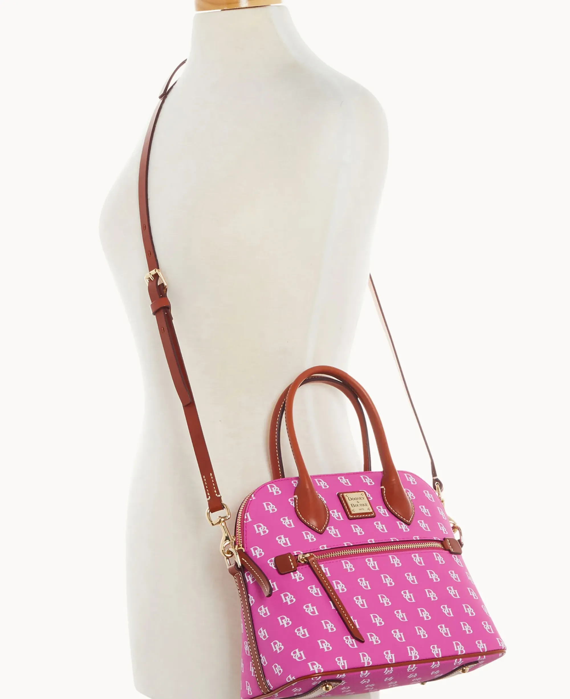 Dooney & Bourke The Gretta Collection|Ready For the Getaway<Gretta Domed Satchel Fuchsia
