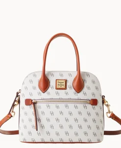 Dooney & Bourke The Gretta Collection|Ready For the Getaway<Gretta Domed Satchel Bone