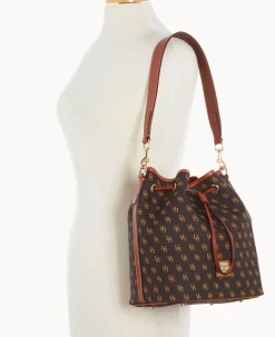 Dooney & Bourke The Gretta Collection|Ready For the Getaway<Gretta Drawstring Brown Tmoro