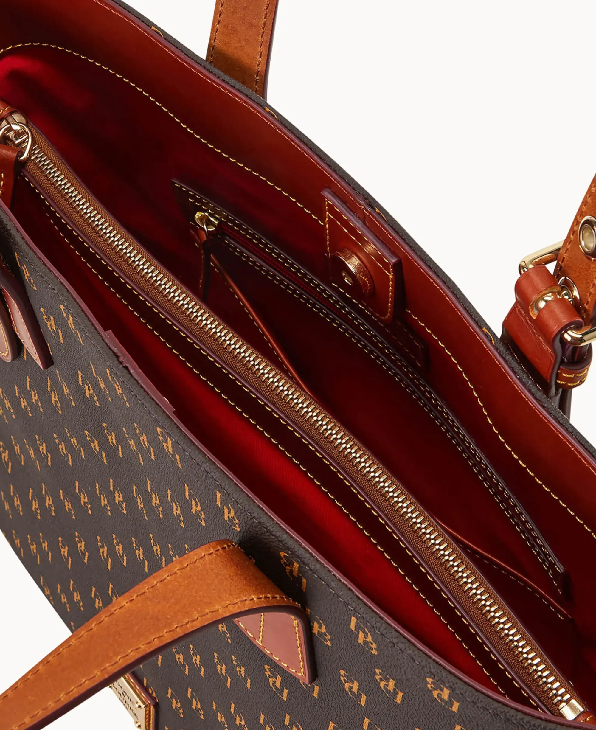 Dooney & Bourke The Gretta Collection|Picnic in the Park<Gretta Emily Tote Brown Tmoro