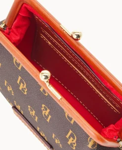 Dooney & Bourke The Gretta Collection|Grab and Go<Gretta Large Frame Purse Brown Tmoro
