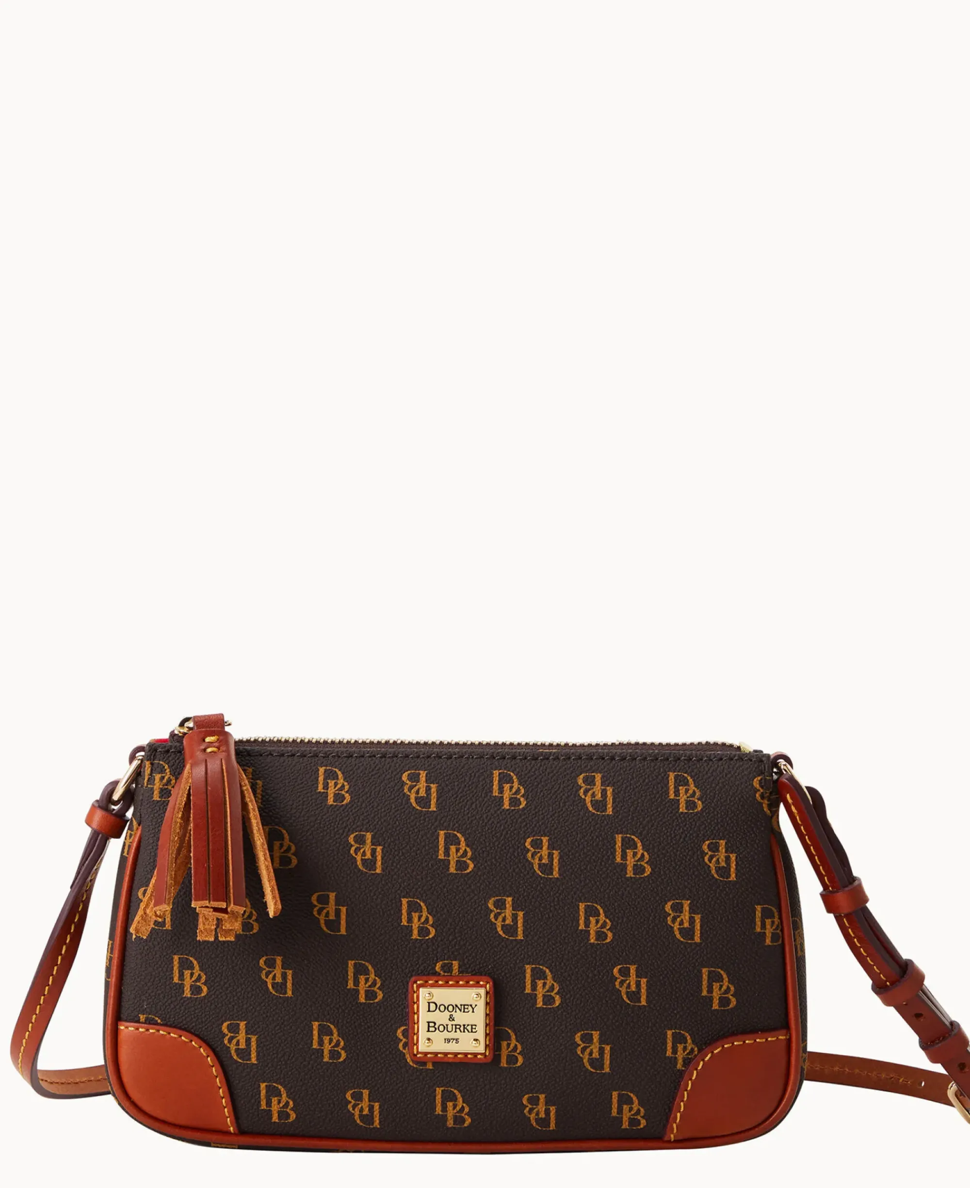 Dooney & Bourke The Gretta Collection|Printed Fabric<Gretta Slim Crossbody Brown Tmoro