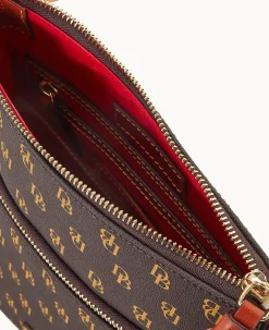 Dooney & Bourke The Gretta Collection|Printed Fabric<Gretta Small Tassel Crossbody Brown Tmoro