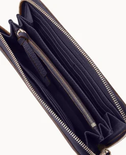 Dooney & Bourke Grab and Go|Wristlets<Henrys Large Zip Around Wristlet Navy
