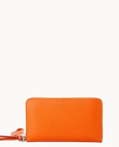 Dooney & Bourke Grab and Go|Wristlets<Henrys Large Zip Around Wristlet Orange